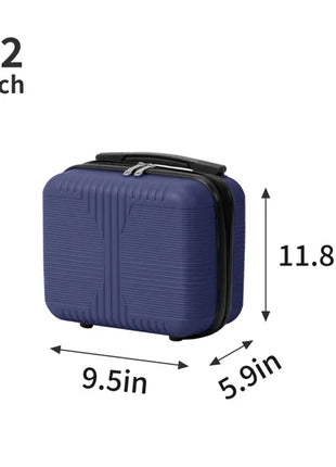 Non-TSA Customs Lock 5-in-1 PP Trolley Case, 12in, 16in, 20in, 24in, 28in PP, Navy Blue