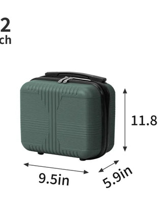 Non-TSA Customs Lock 5-in-1 PP Trolley Case, 12in, 16in, 20in, 24in, 28in, PP Dark Green