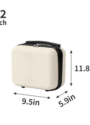 Non-TSA Customs Lock 5-in-1 PP Trolley Case, 12in, 16in, 20in, 24in, 28in, PP Off-white