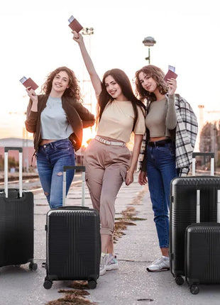 Non-TSA Customs Lock 4-in-1 PP Trolley Case, 16in, 20in, 24in, 28in, PP, Black