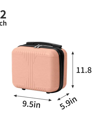 Non-TSA Customs Lock 5-in-1 PP Trolley Case, 12in, 16in, 20in, 24in, 28in, PP, Pink