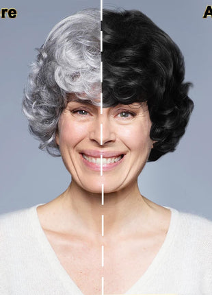 IIIMEIDU Black Hair Dye Shampoo 3 in 1 for Gray Hair, Herbal Ingredients Shampoo Black Hair Dye for Women Men, Grey Coverage Shampoo 500ml