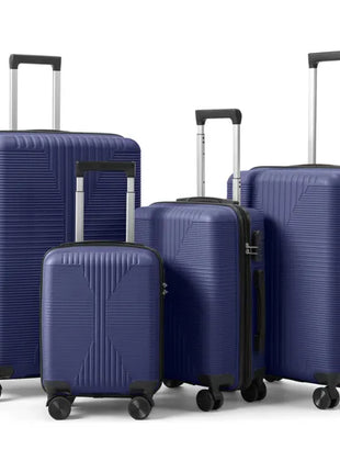 Non-TSA Customs Lock 4-in-1 PP Trolley Case, 16in, 20in, 24in, 28in PP, Navy Blue