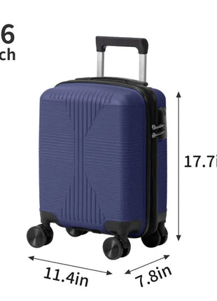 Non-TSA Customs Lock 4-in-1 PP Trolley Case, 16in, 20in, 24in, 28in PP, Navy Blue