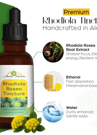 Rhodiola Rosea Tincture – Natural Stress & Energy Support (2 oz)