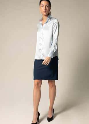 Luxe Silk Blouse in Blue