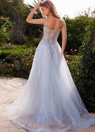 Embellished A-Line Tulle Ball Gown