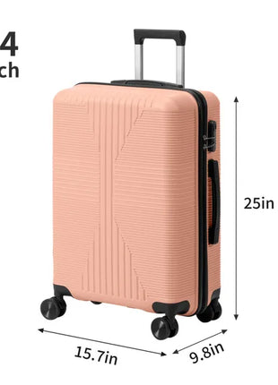 Non-TSA Customs Lock 5-in-1 PP Trolley Case, 12in, 16in, 20in, 24in, 28in, PP, Pink
