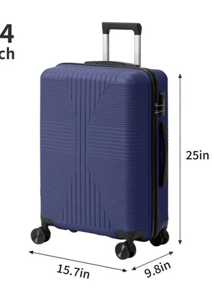 Non-TSA Customs Lock 4-in-1 PP Trolley Case, 16in, 20in, 24in, 28in PP, Navy Blue