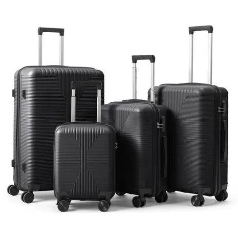 Non-TSA Customs Lock 4-in-1 PP Trolley Case, 16in, 20in, 24in, 28in, PP, Black