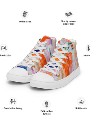 Gianneli Colours Handmade Women’s High Top Canvas Shoes